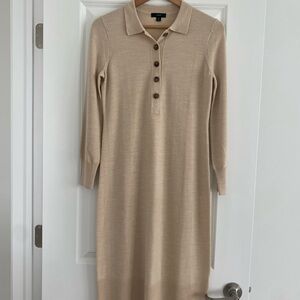 J. Crew Beige Long Sleeve Sweater Dress
